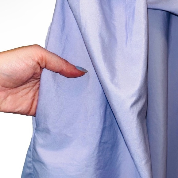 CECILIE BAHNSEN Dress Purple size 8 Seero cutout lavender cotton asymmetric mini - Picture 6 of 15